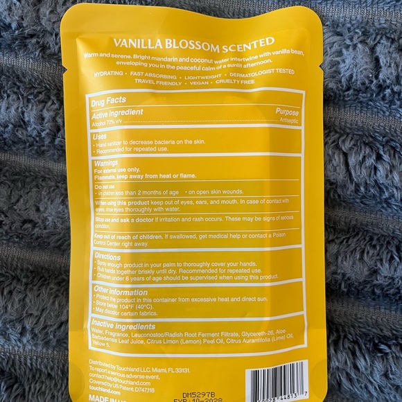 Touchland Vanilla Blossom Power Mist Hand Sanitizer - Picture 2 of 4